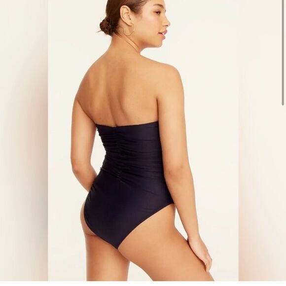 NWT J.Crew Ruched sweetheart one-piece in red size 22 - Picture 4 of 8